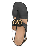 Valentino Garavani V Logo Signature Leather Thong Sandals