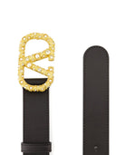Valentino Garavani V Logo Signature Leather Belt