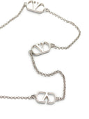 Valentino Garavani V Logo Signature Necklace With Swarowski Pearls