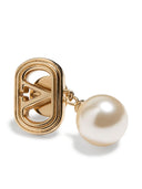 Valentino Garavani V Logo Earrings With Swarowski Pearls