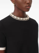 Valentino Garavani V Logo Earrings With Swarowski Pearls