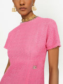 Dolce & Gabbana Rachel Tweed Dress With Dg Logo