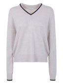 Brunello Cucinelli Cashmere V suéter de cuello