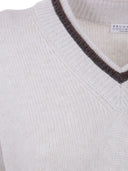 Brunello Cucinelli Cashmere V suéter de cuello