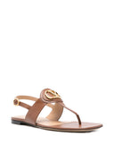 Valentino Garavani V Logo Signature Leather Thong Sandals