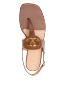 Valentino Garavani V Logo Signature Leather Thong Sandals