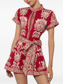 Alice + Olivia Lucy Cotton Short Romper