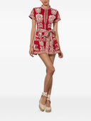 Alice + Olivia Lucy Cotton Short Romper