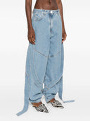 The Attico Wide Leg Denim Jeans