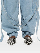 I jeans in denim ad larga gamba Attico