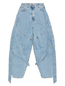 The Attico Wide Leg Denim Jeans