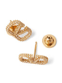 Valentino Garavani V Logo Signature Strass Earrings