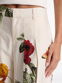 Alice + Olivia Blaire Linen Blend Trousers