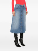 Stella Mc Cartney Denim Cotton Midi Skirt