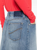 Stella Mc Cartney Denim Cotton Midi Skirt