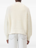 Cardigan de cuello de mezcla de lana cerrada V
