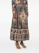 Zimmermann Ascension Silk Midi Skirt