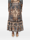 Zimmermann Ascension Silk Midi Skirt