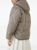 Brunello Cucinelli Chevron Down Jacket With Hoodie