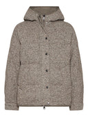 Brunello Cucinelli Chevron Down Jacket With Hoodie
