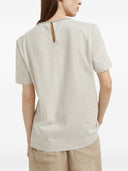 Brunello Cucinelli Cotton Jersey T Shirt With Shiny Details