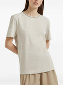 Brunello Cucinelli Cotton Jersey T Shirt With Shiny Details