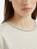 Brunello Cucinelli Cotton Jersey T Shirt With Shiny Details