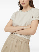 Brunello Cucinelli Cotton Jersey T Shirt With Shiny Details