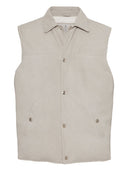 Brunello Cucinelli Leder Down Weste