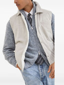 Brunello Cucinelli Leder Down Weste