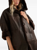 Brunello Cucinelli Shearling Reversible Mantel