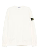 Stone Island Logo Cotton Crewneck Sweatshirt
