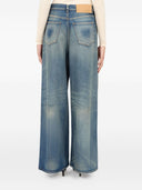 Mm6 Maison Margiela Wide Leg Denim Cotton Jeans