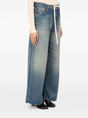 Mm6 Maison Margiela Wide Leg Denim Cotton Jeans