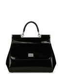 Dolce & Gabbana Sicly Large Shiny Leather Handbag