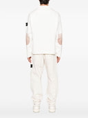 Stone Island Logo Cotton Crewneck Sweatshirt