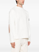 Stone Island Logo Cotton Crewneck Sweatshirt