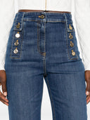 Elisabetta Franchi High Waisted Denim Jeans