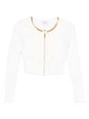 Elisabetta Franchi Tricot Cropped Cardigan