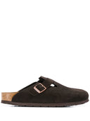 Pantofole in pelle in pelle scamosciata di Birkenstock Boston