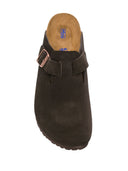 Pantofole in pelle in pelle scamosciata di Birkenstock Boston
