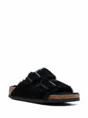 Sandali in pelle scamosciata di Birkenstock Arizona Shearling