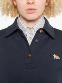 Maison Kitsune' Baby Fox Cotton Polo Sweatshirt