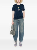 Maison kitsune 'kledd reve bomull t -skjorte