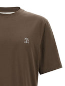Brunello Cucinelli Logo Cotton T Shirt