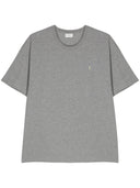 Saint Laurent Logo Cotton Blend T Shirt