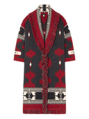 Alanui Icon Jacquard Wool Long Cardigan