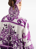 Dolce & Gabbana Silk Shirt With Maiolica Print