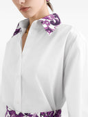 Dolce & Gabbana Cotton Shirt With Maiolica Print Details