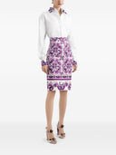 Dolce & Gabbana Cotton Shirt With Maiolica Print Details